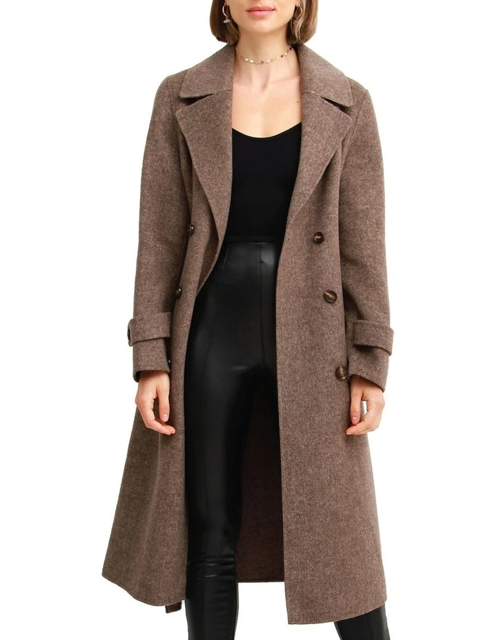 Front Runner Belted Coat in Walnut image 4