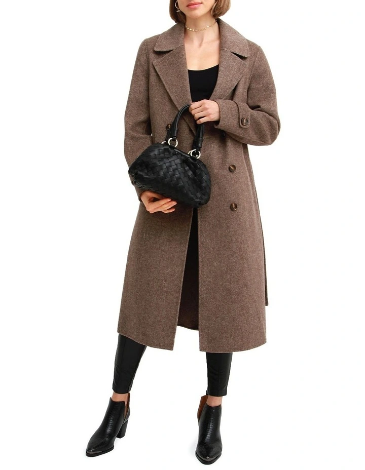 Front Runner Belted Coat in Walnut image 5
