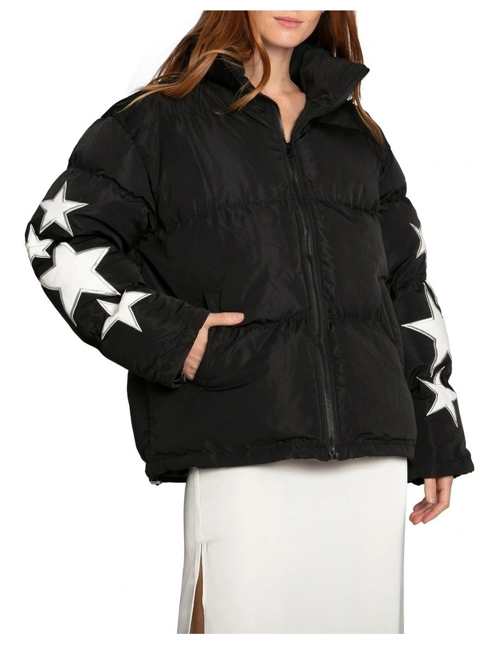A Star Is Born Puffer Jacket in Black image 1