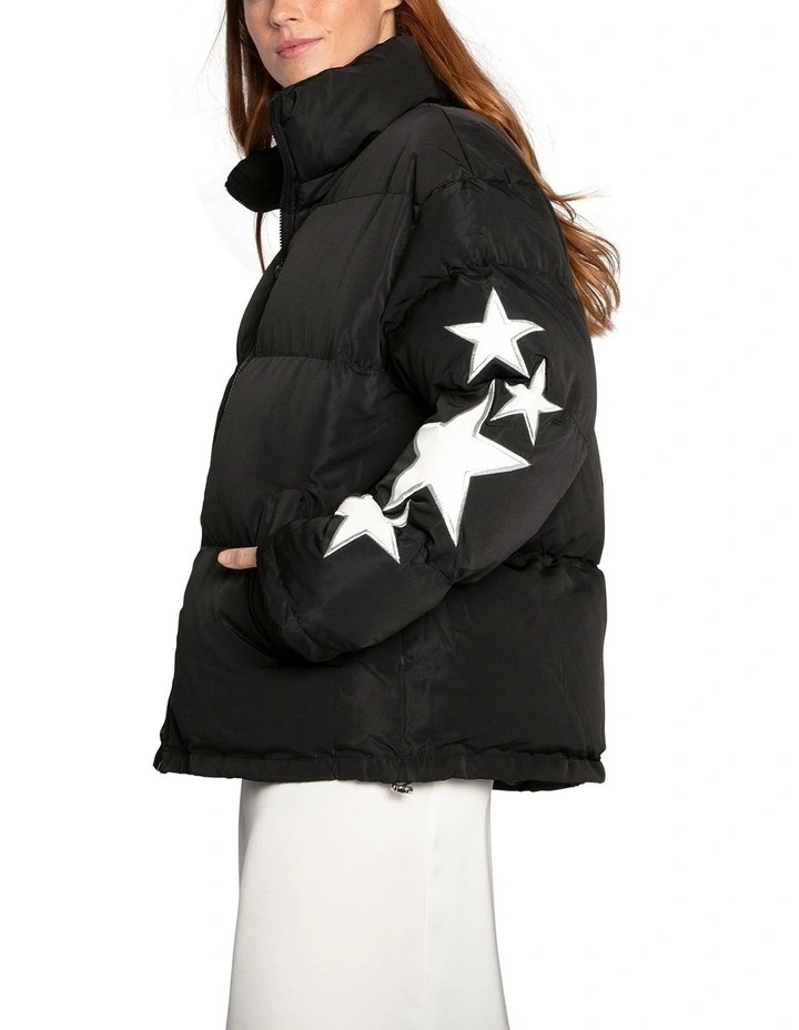 A Star Is Born Puffer Jacket in Black image 2