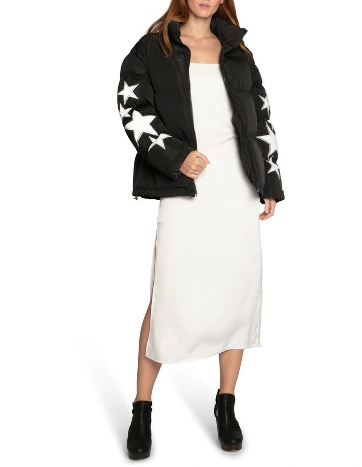 A Star Is Born Puffer Jacket in Black image 4