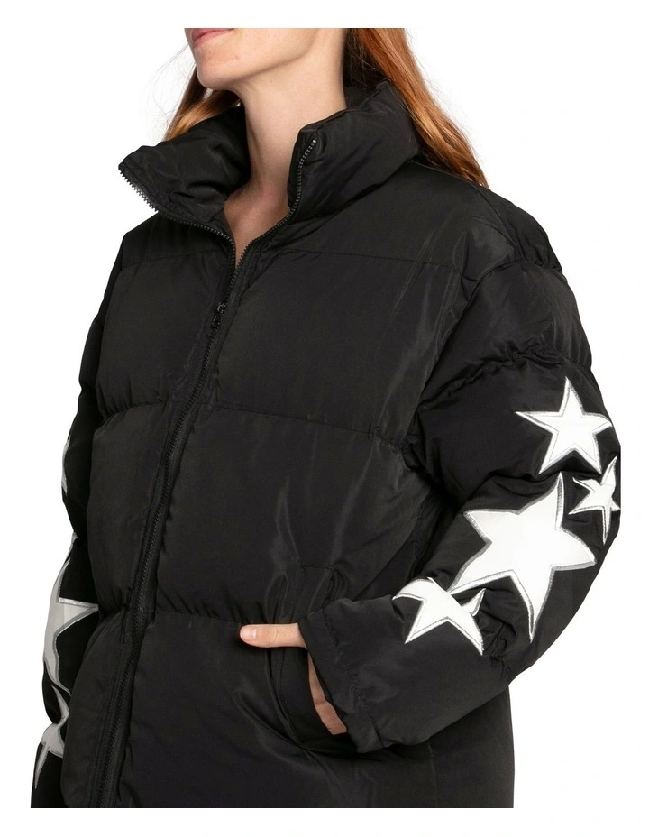 A Star Is Born Puffer Jacket in Black image 5