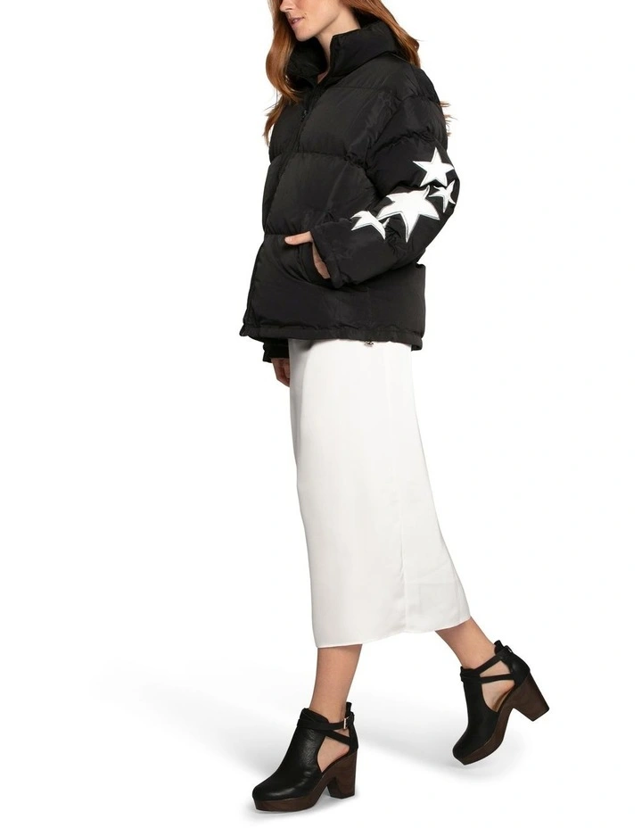 A Star Is Born Puffer Jacket in Black image 7