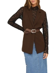Make it Mine Vest in Chocolate
