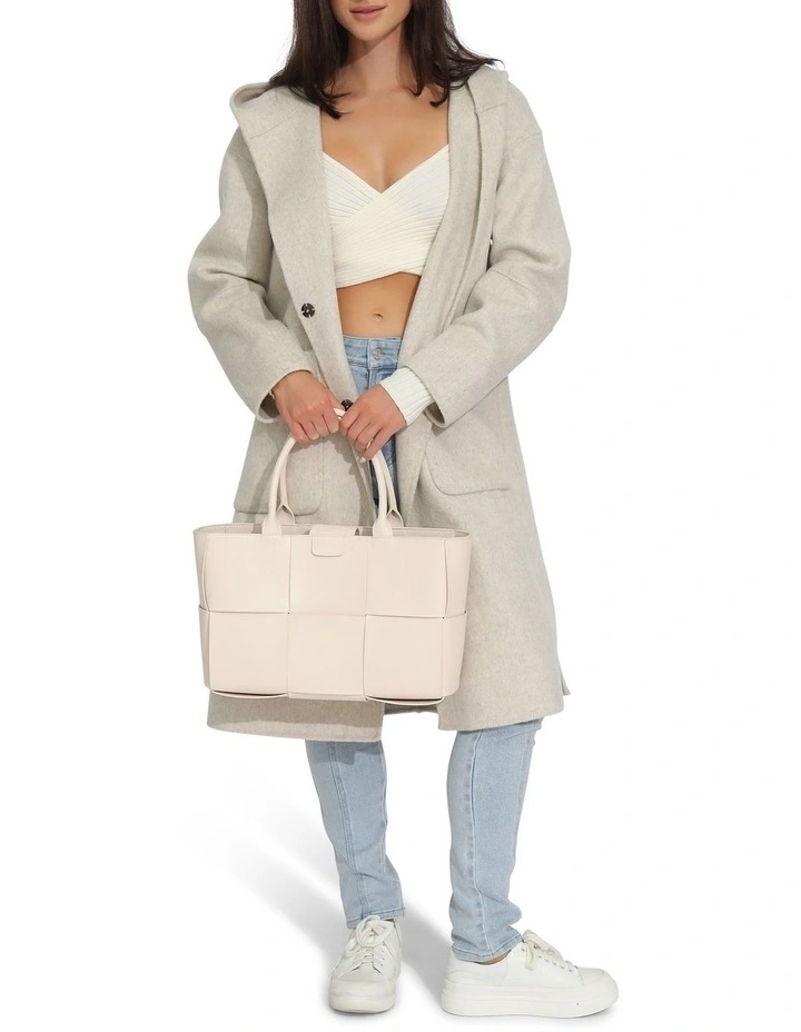 Walk This Way Wool Blend Oversized Coat in Oat Marle image 6