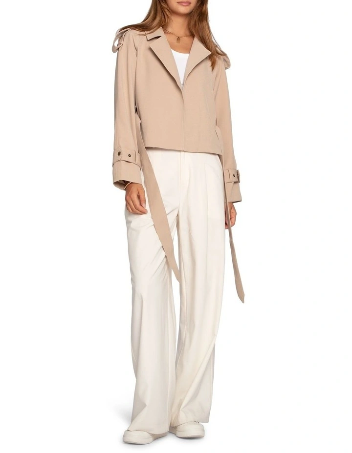 Fast Car Cropped Trench in Light Camel image 2