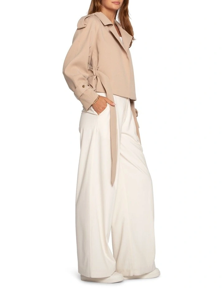 Fast Car Cropped Trench in Light Camel image 3