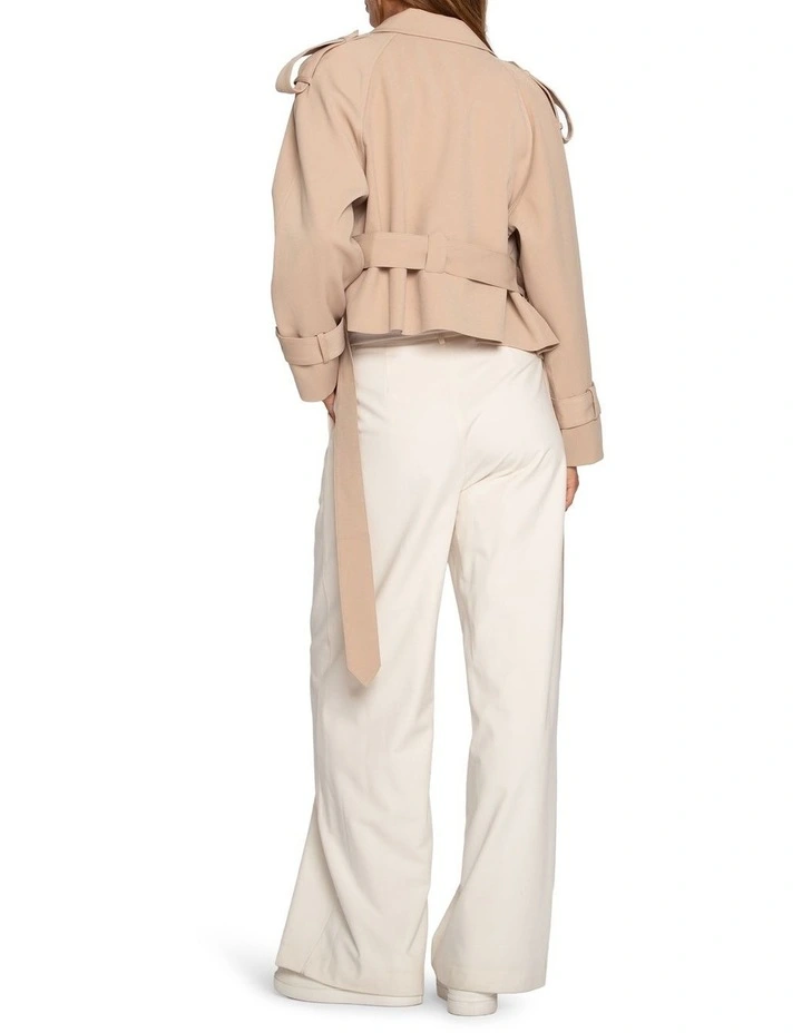 Fast Car Cropped Trench in Light Camel image 4