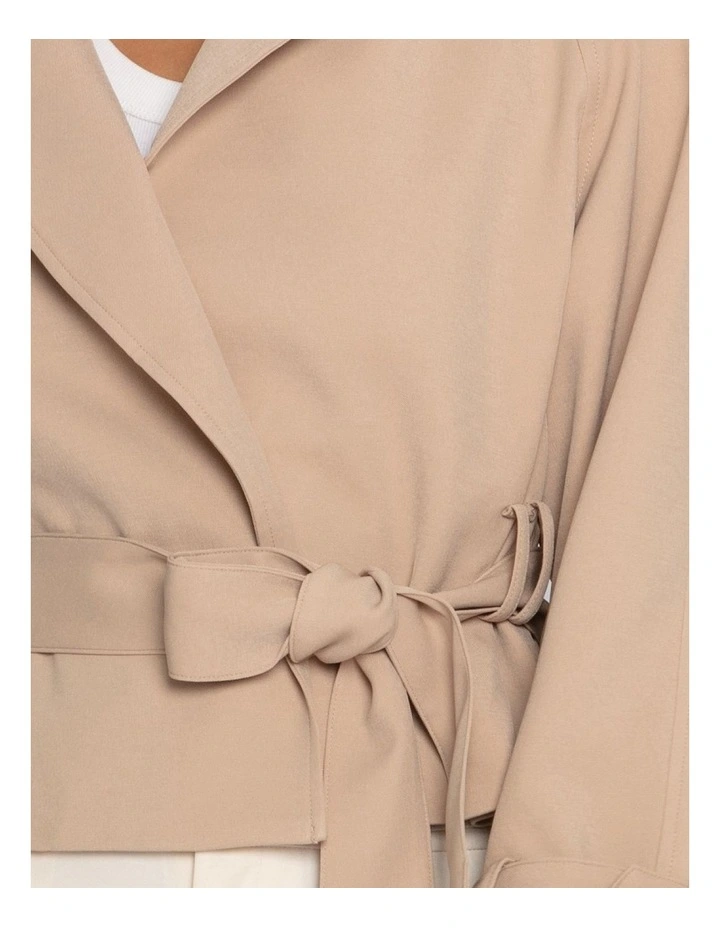 Fast Car Cropped Trench in Light Camel image 6