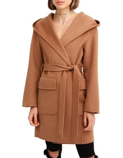 Sweet Escape Robe Coat in Camel