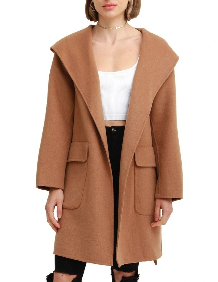 Sweet Escape Robe Coat in Camel image 4