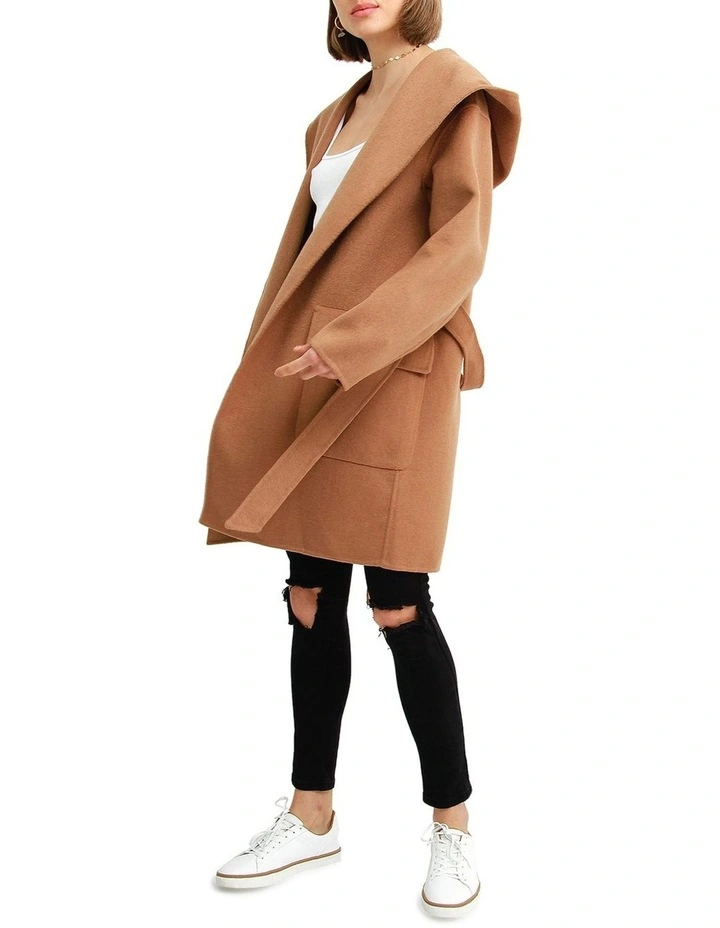 Sweet Escape Robe Coat in Camel image 5