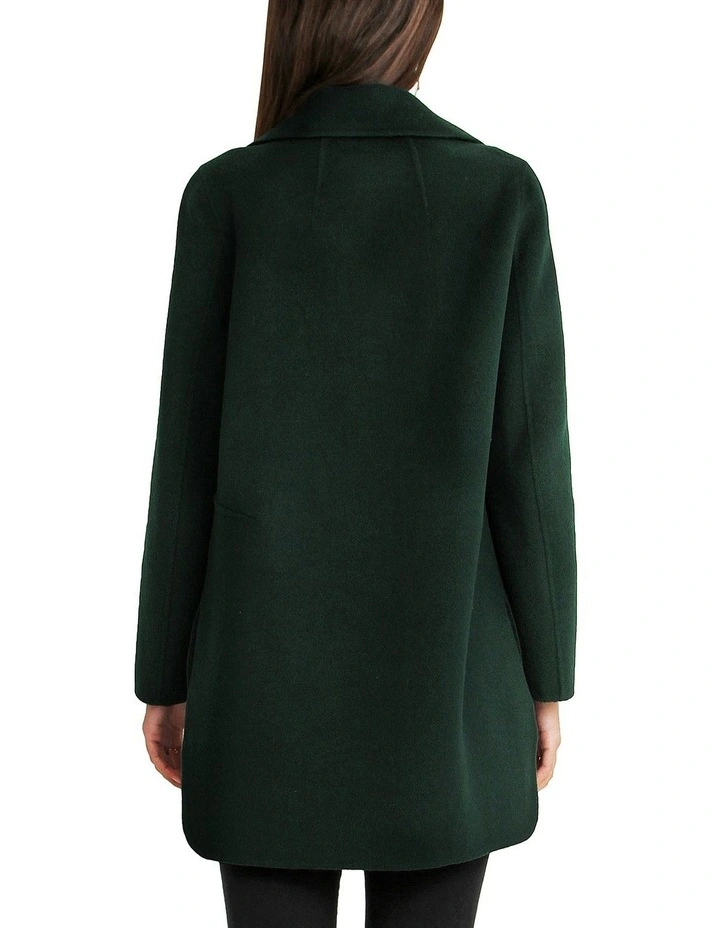 Ex-Boyfriend Wool Blend Oversized Jacket in Dark Green image 3