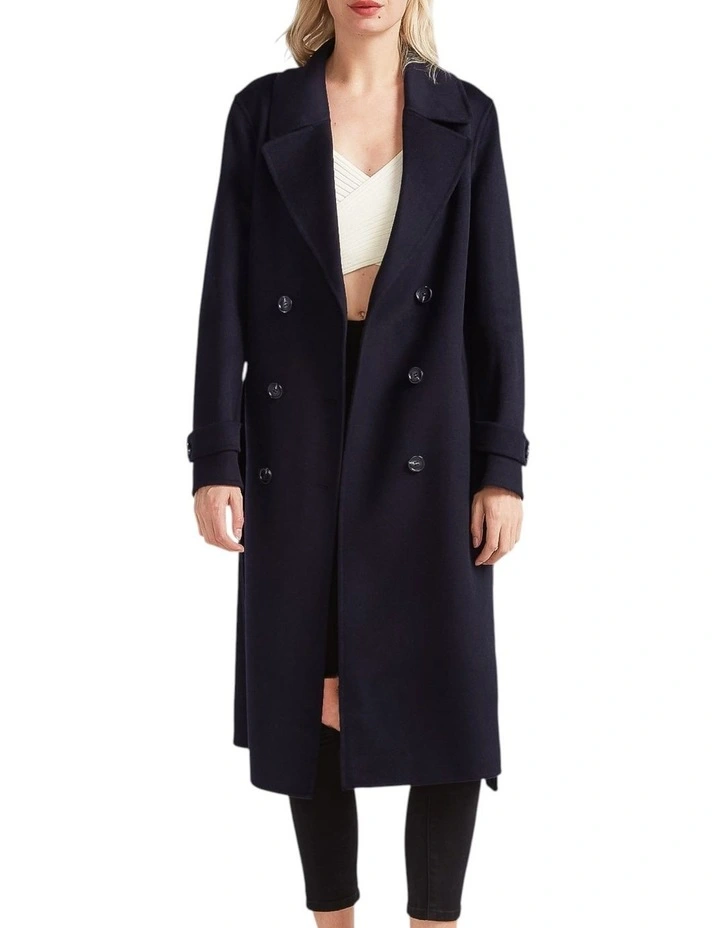 Front Runner Belted Coat in Navy image 1