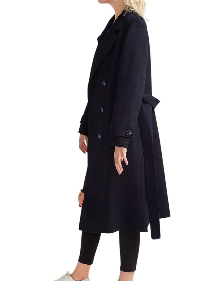 Front Runner Belted Coat in Navy image 2