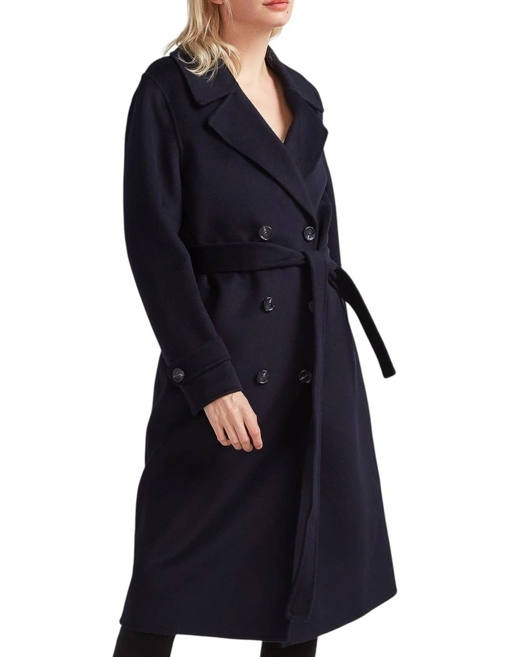 Front Runner Belted Coat in Navy image 4