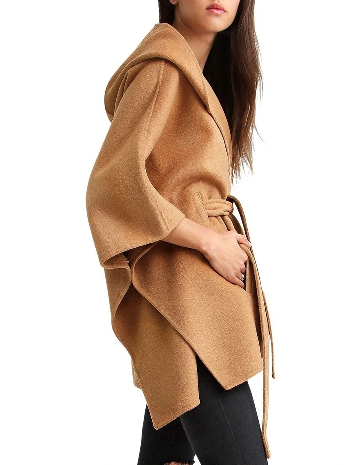 Jackson Landing Wool Blend Cape Coat in Dark Camel image 2