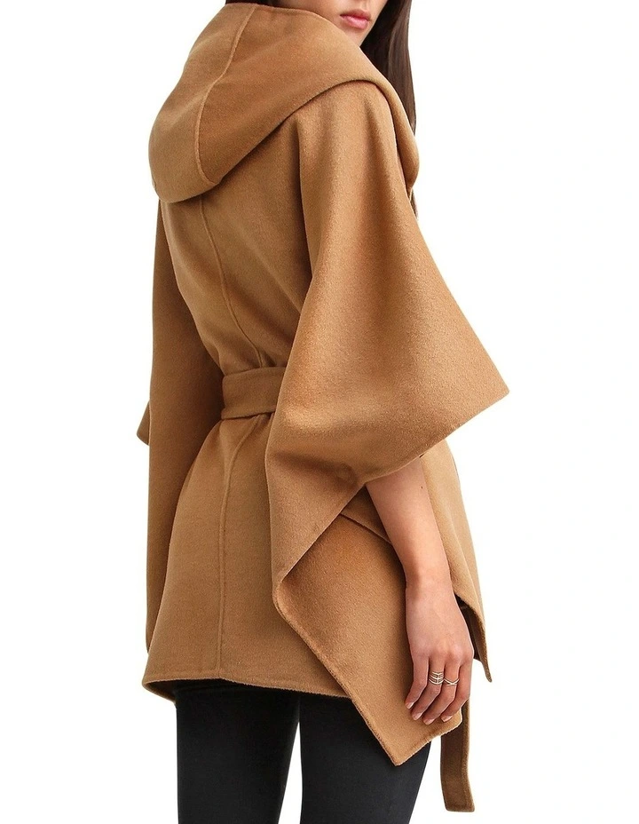 Jackson Landing Wool Blend Cape Coat in Dark Camel image 3