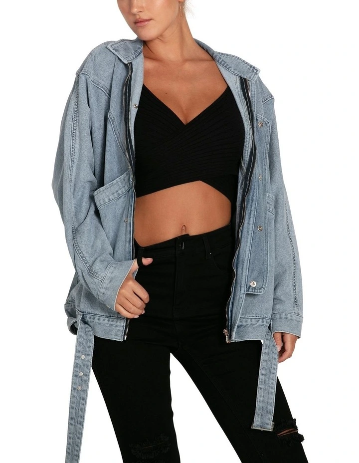 All About You Denim Jacket in Stonewash image 5