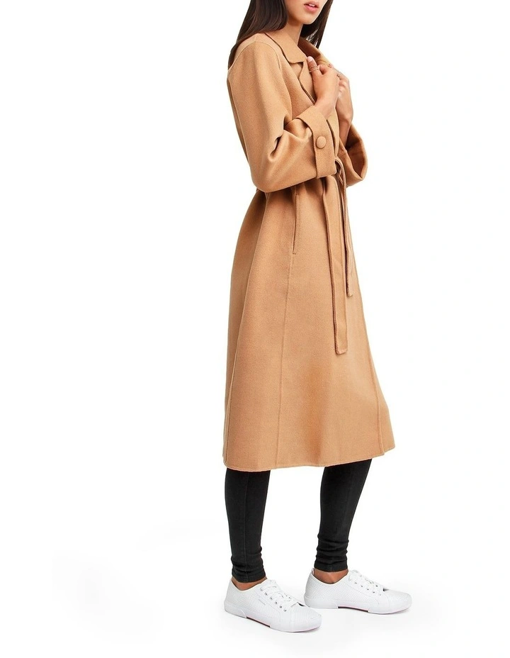Stay Wild Oversized Wool Coat in Camel image 6