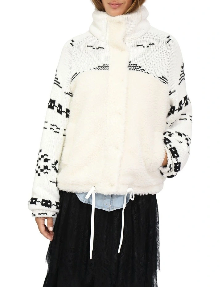 Billie Fair Isle Jacket in Egret/Black image 2
