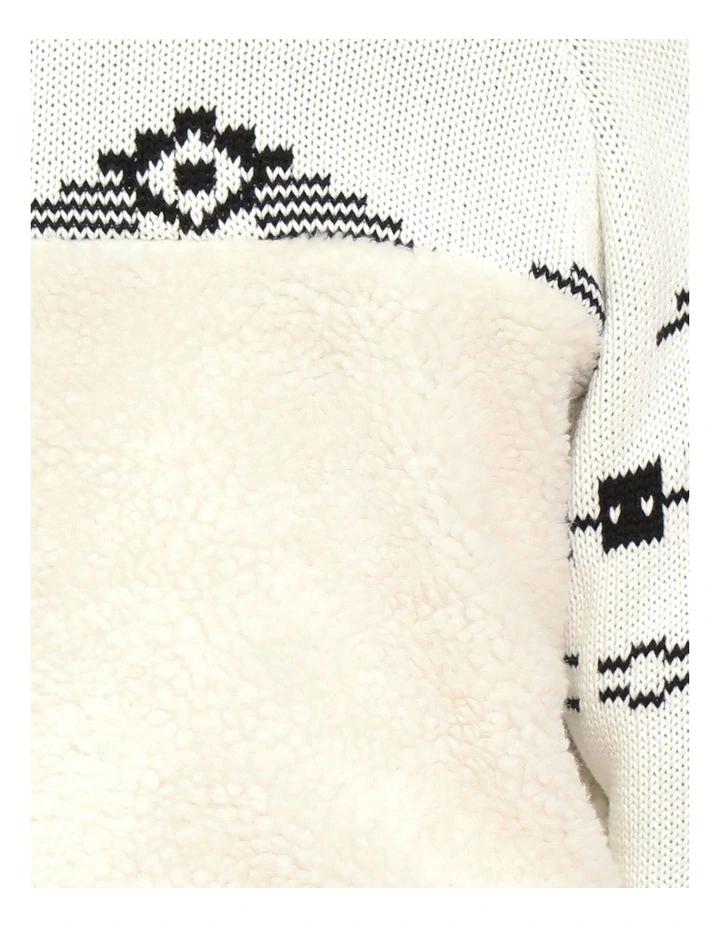 Billie Fair Isle Jacket in Egret/Black image 5