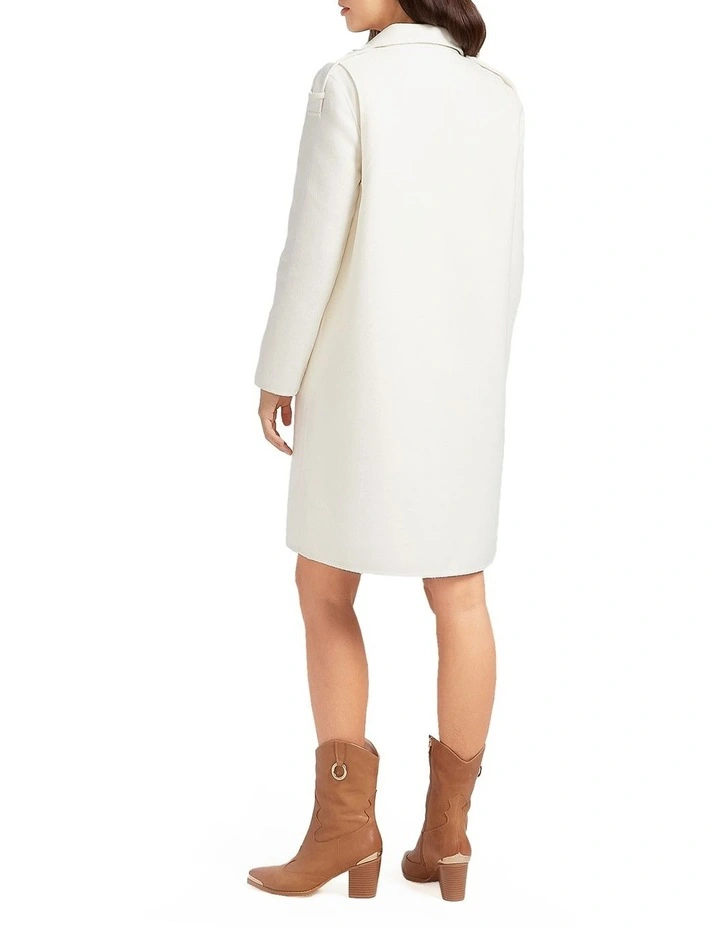 Palm City Wool Blend Coat in Cream image 3