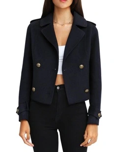 Better Off Military Peacoat in Navy