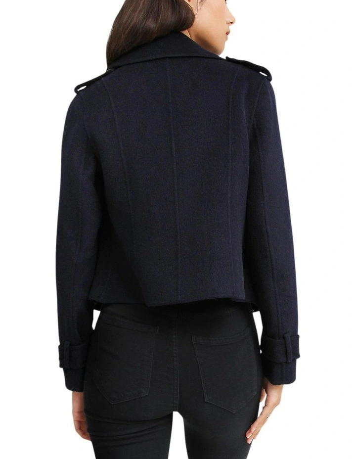 Better Off Military Peacoat in Navy image 3