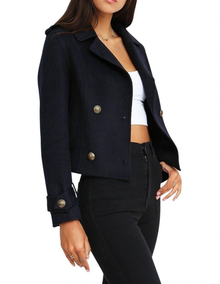 Better Off Military Peacoat in Navy image 6