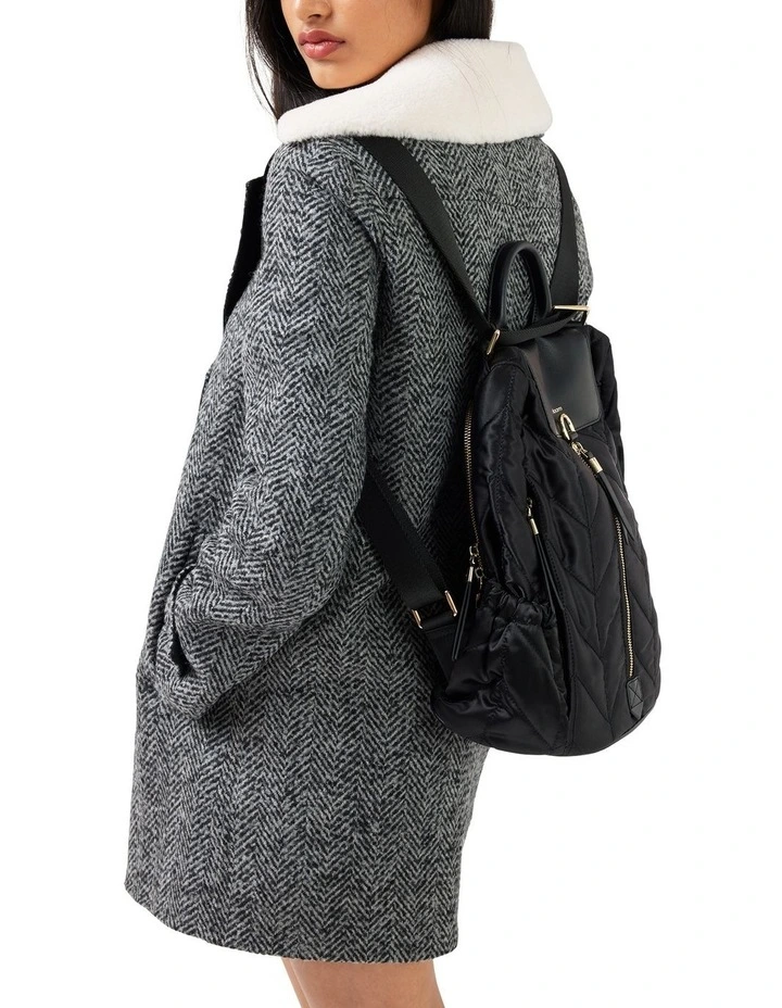 Liberty Sherpa Collar Wool Blend Coat in Charcoal image 3