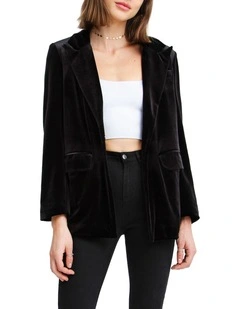 Eternity Velvet Blazer in Black