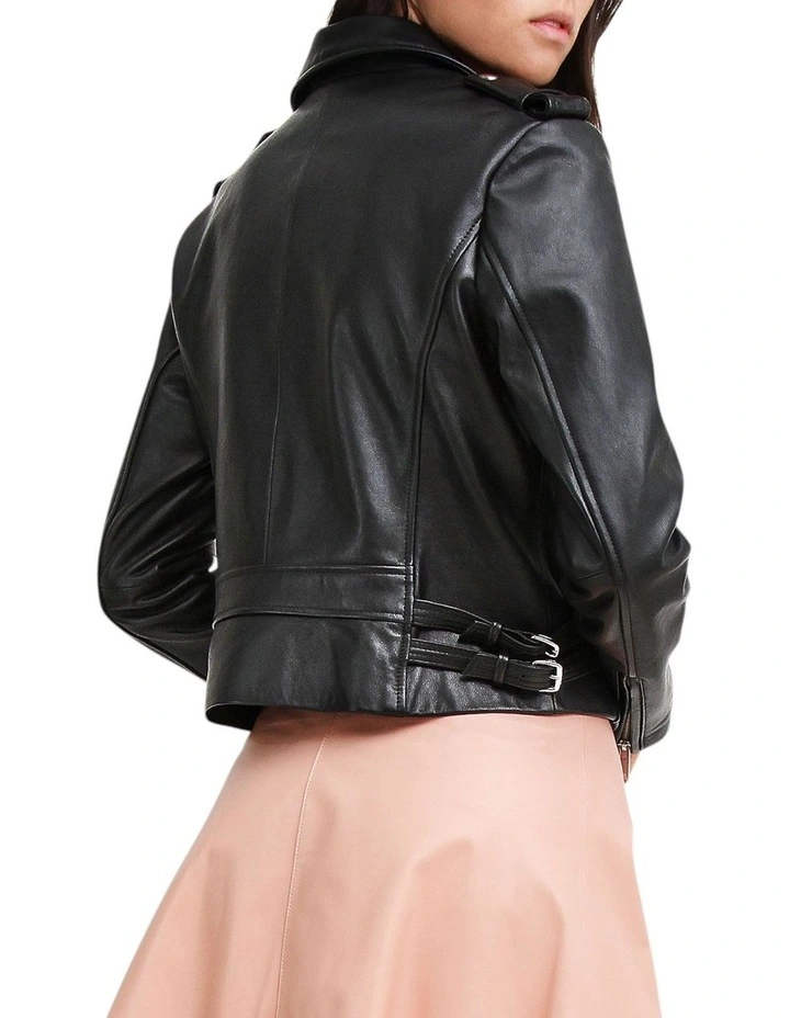 Just Friends Leather Jacket in Black image 3