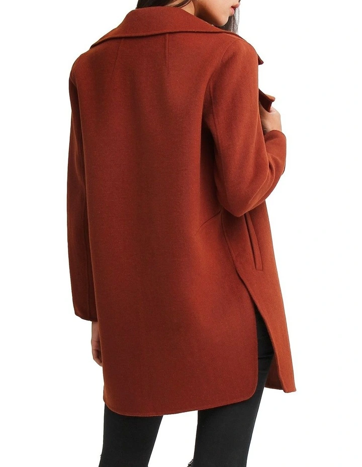 Ex-Boyfriend Wool Blend Oversized Jacket in Caramel image 3