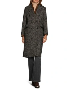 Wherever I Go Tweed Coat in Black