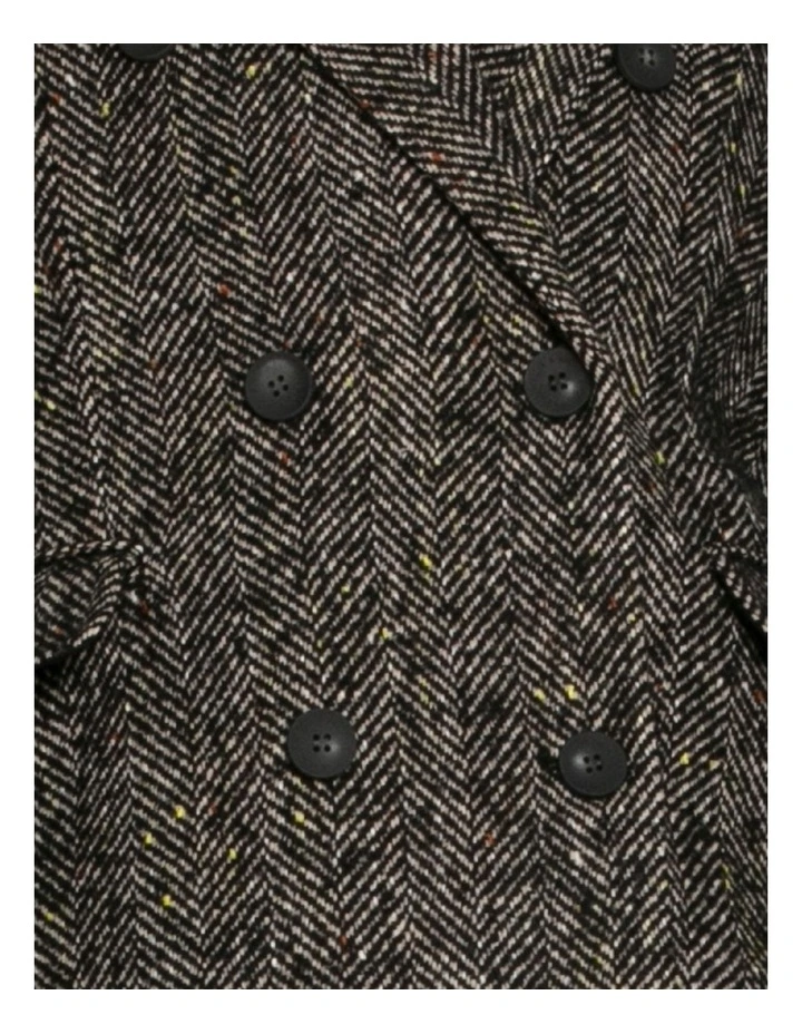 Wherever I Go Tweed Coat in Black image 6