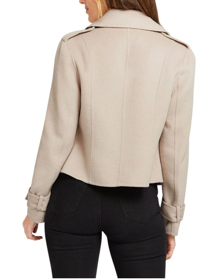 Better Off Military Peacoat in Sand image 2