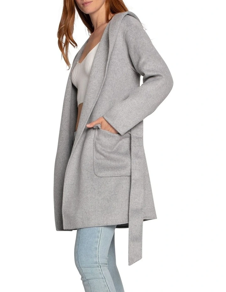 Sweet Escape Robe Coat in Grey Marle image 3