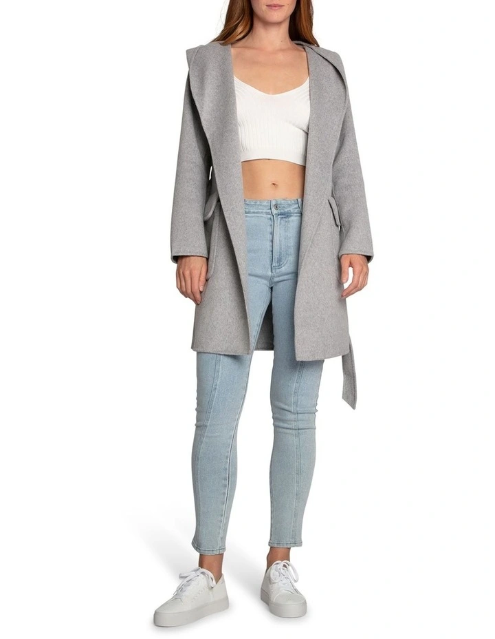 Sweet Escape Robe Coat in Grey Marle image 5