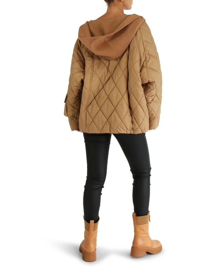 Only You Quilted Utility Jacket in Camel image 5