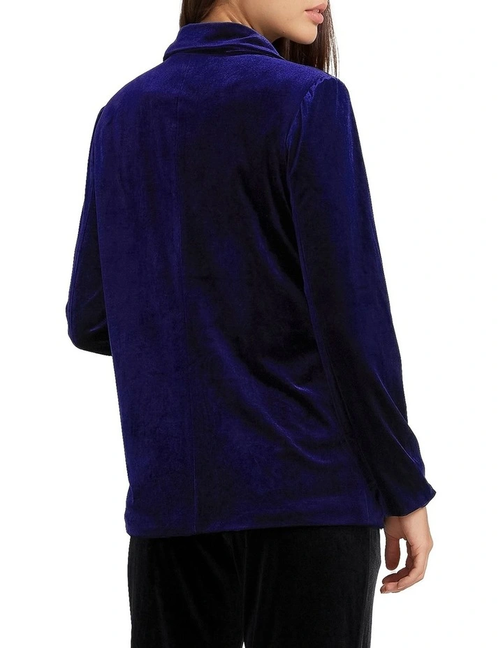 Eternity Velvet Blazer in Royal Blue image 3