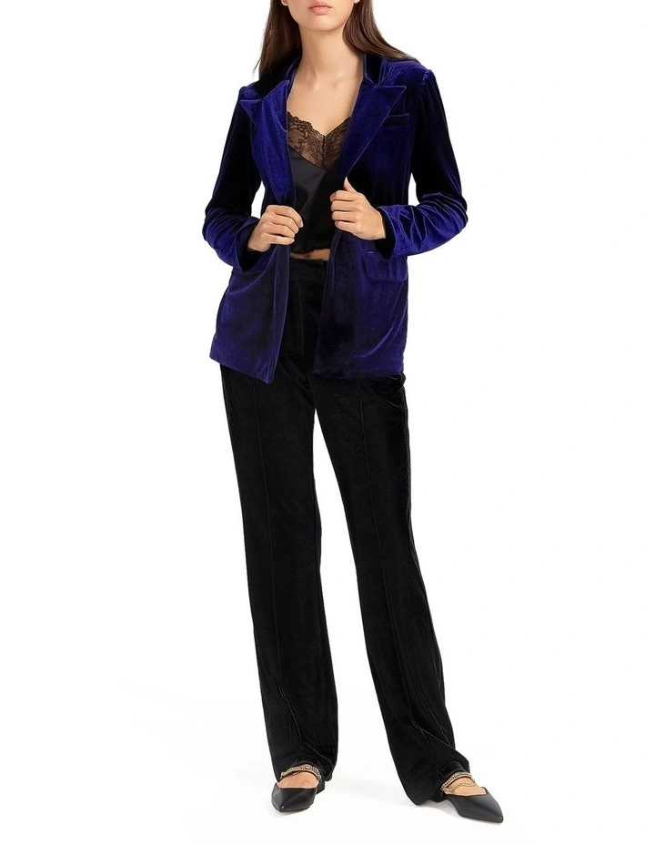 Eternity Velvet Blazer in Royal Blue image 4