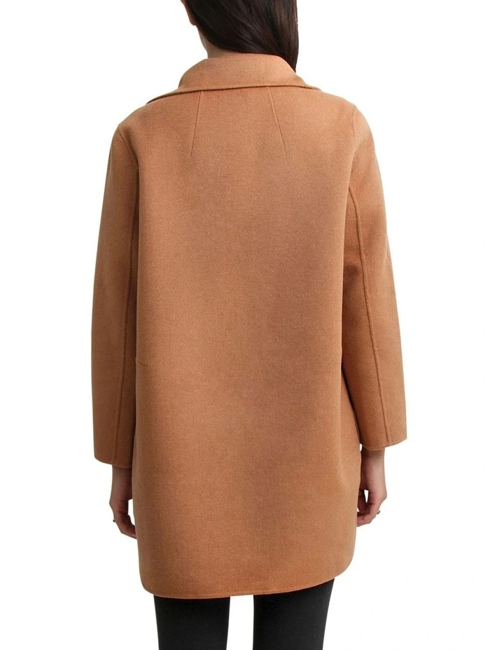 Ex-Boyfriend Wool Blend Oversized Jacket in Camel image 2