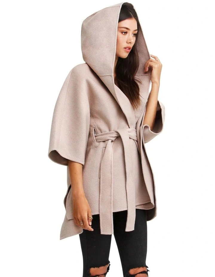 Jackson Landing Wool Blend Cape Coat in Sand image 3