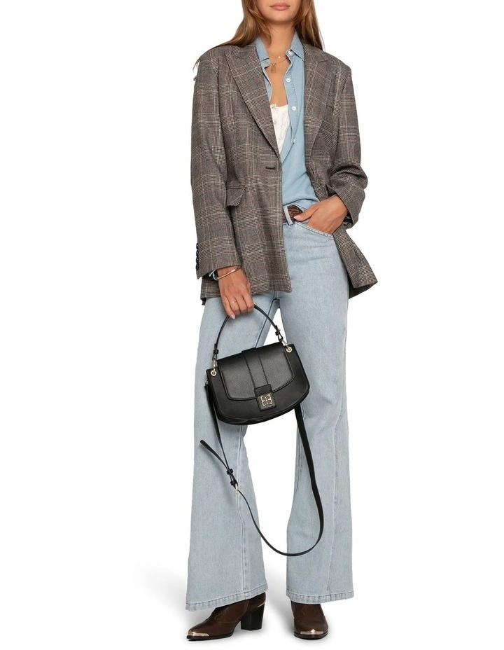Paris Grid Single Breasted Blazer in Check image 5