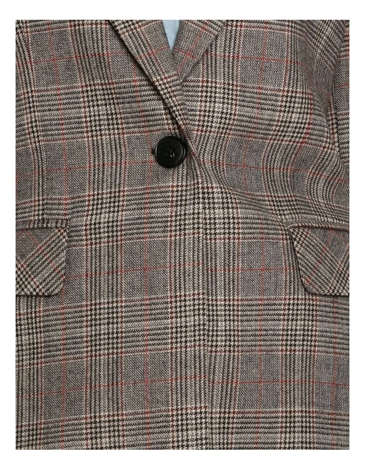 Paris Grid Single Breasted Blazer in Check image 6