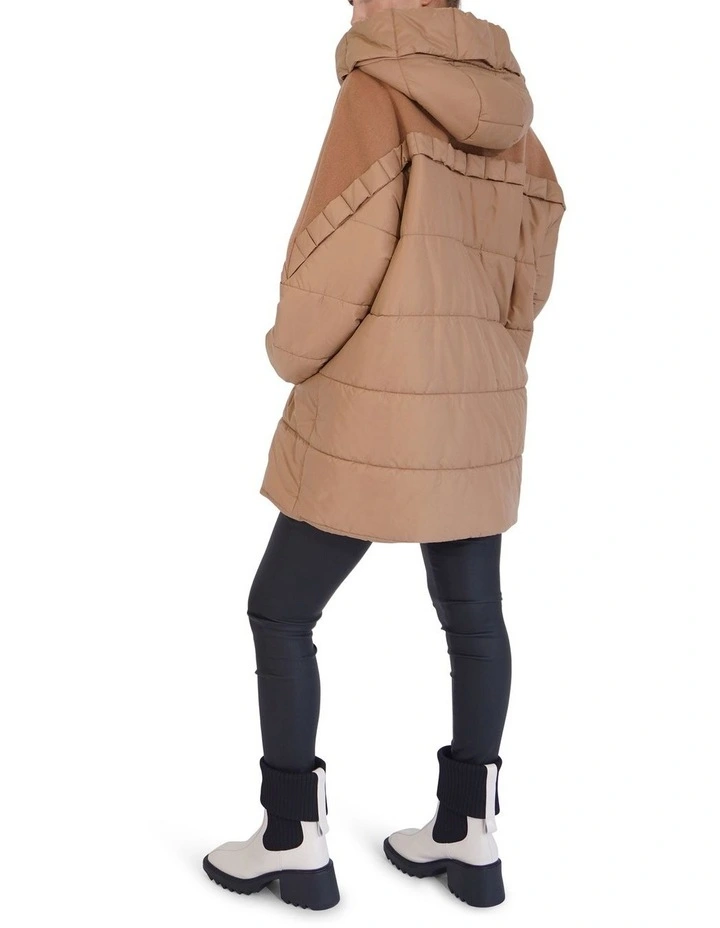 Say It Again Quilted Jacket in Camel image 4
