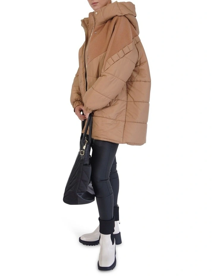 Say It Again Quilted Jacket in Camel image 6