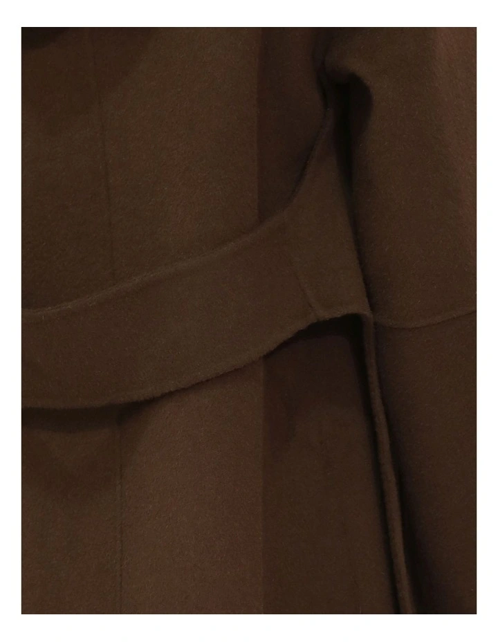 Walk This Way Wool Blend Oversized Coat in Chocolate image 5