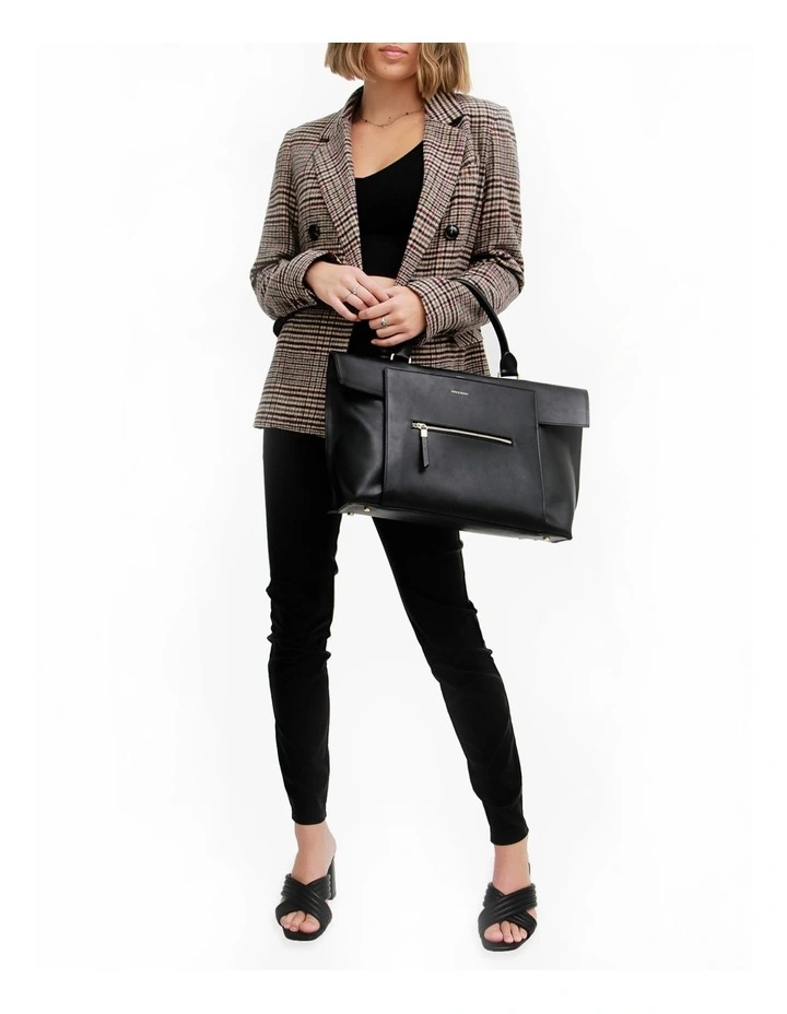 Piccadilly Wool Blend Plaid Blazer in Oat image 2